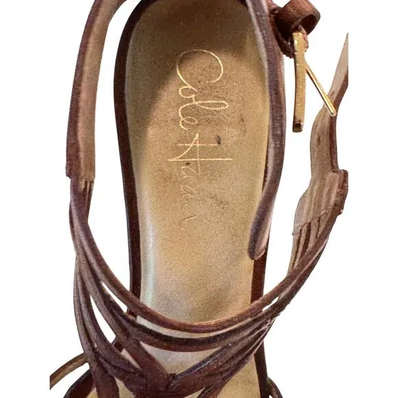 ✨ Cole Haan Brown Leather Strappy High Heel Sandals | Sz 6 | Nike Air Comfort ✨