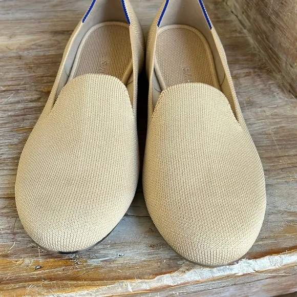 🤍 NWOT Rothy's The Loafer Ecru size 10 Flats leopard marbled sole