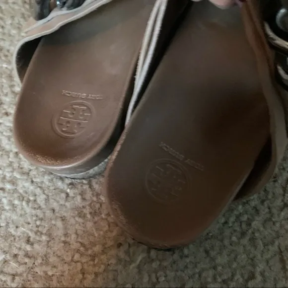 ✅ Tory Burch Slide Sandals Adrien Chain