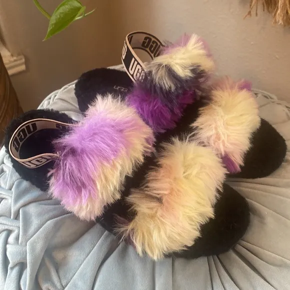 🎀 UGG Womens Oh Yeah Slide Tie Dye Magnolia Size 8 Sandals