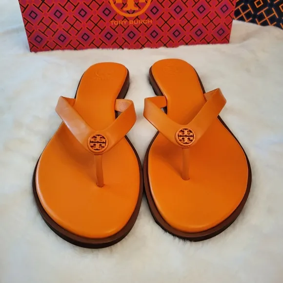 #0178 TORY BURCH NEW IN BOX! FABULOUS!  Benton Thong Slides Sandals