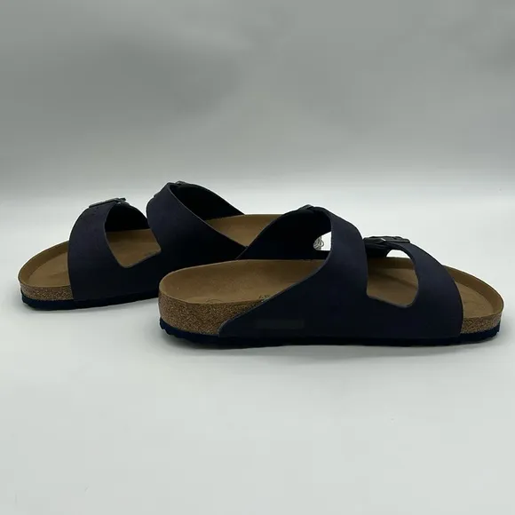 2377- Birkenstock Dark Purple Double Strap Vegan Sandals Men’s Size 12 NWT