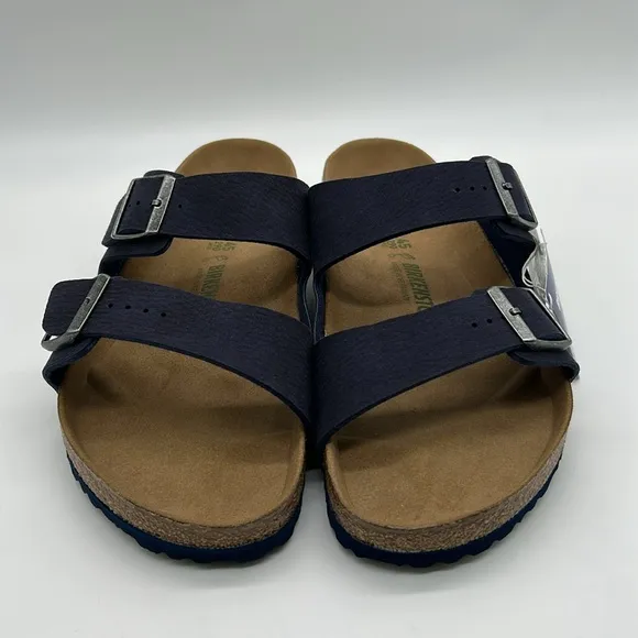 2377- Birkenstock Dark Purple Double Strap Vegan Sandals Men’s Size 12 NWT