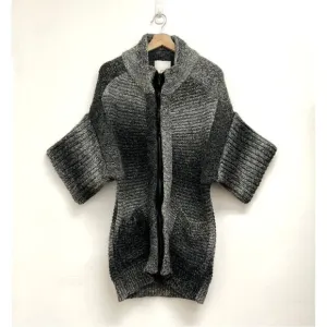 3.1 Phillip Lim Wool Alpaca Chunky Heavy Knit Zip Front Tunic Cardigan - Small