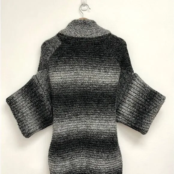 3.1 Phillip Lim Wool Alpaca Chunky Heavy Knit Zip Front Tunic Cardigan - Small
