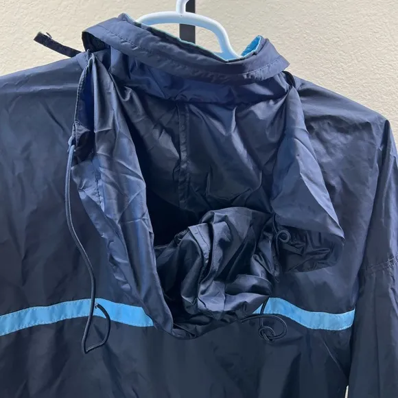 #47 Vintage 90s Men’s Reebok Windbreaker Navy Track Jacket Running Coat football