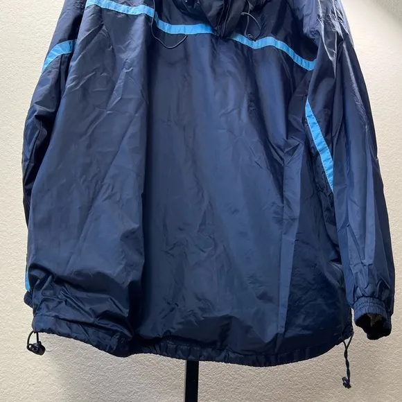 #47 Vintage 90s Men’s Reebok Windbreaker Navy Track Jacket Running Coat football