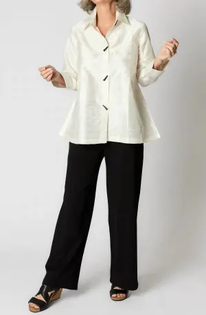 A-Line Silk Blouse In Ice