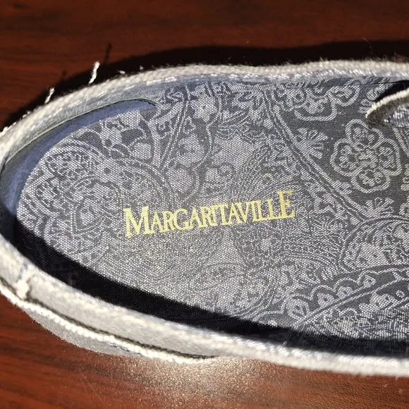 A pair of Margaritaville men's blue suede loafers in a size 11. Office, business