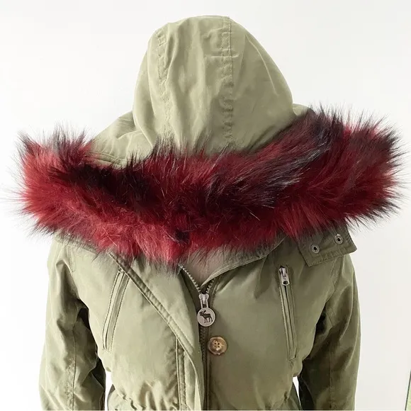 abercrombie kids • girls olive winter parka jacket | 11/12
