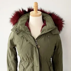 abercrombie kids • girls olive winter parka jacket | 11/12