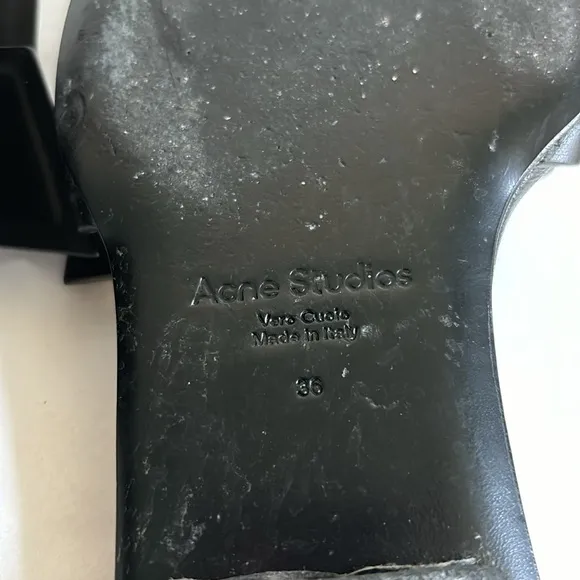 Acne Studios black slide sandals 36