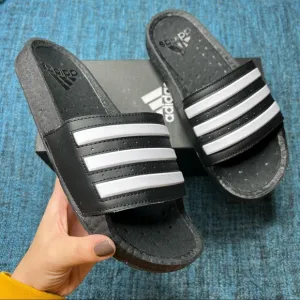 Adidas Adilette Boost Slide Sandals in Black White