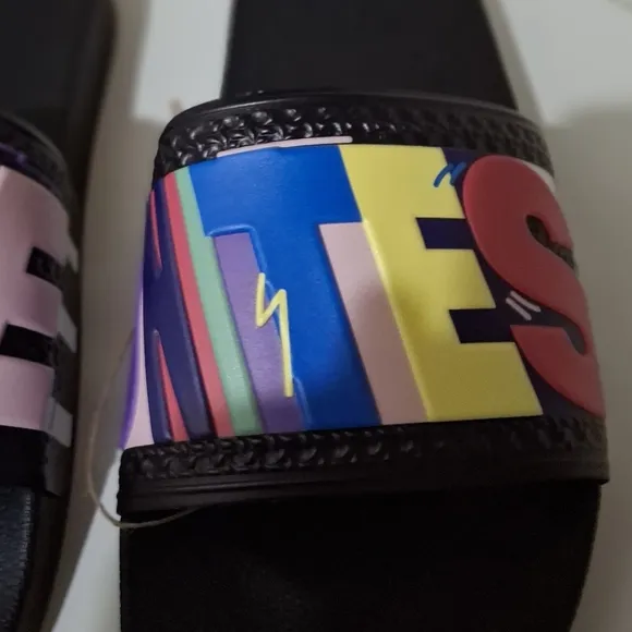Adidas Adilette Pride Slide Sandals Black Size 12 NWT