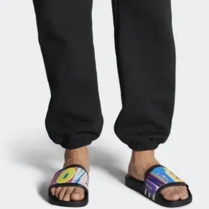 Adidas Adilette Pride Slide Sandals Black Size 12 NWT