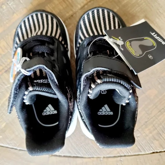 Adidas Baby Black Rapidarun Knit I Sneaker Toddler Shoe 5K