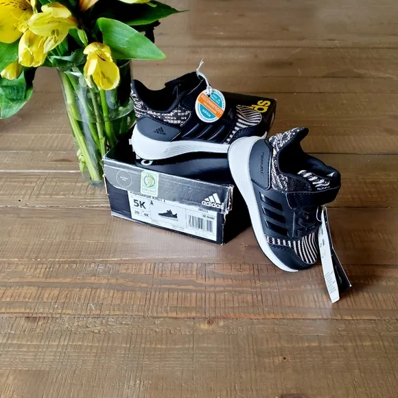 Adidas Baby Black Rapidarun Knit I Sneaker Toddler Shoe 5K