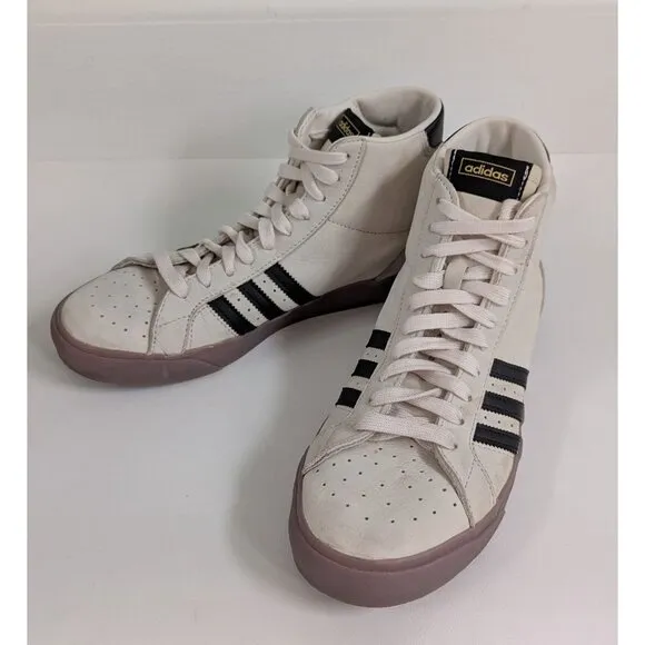 Adidas Basket Profi Chalk White Men's Retro Leather High Tops Size 9 FX0350