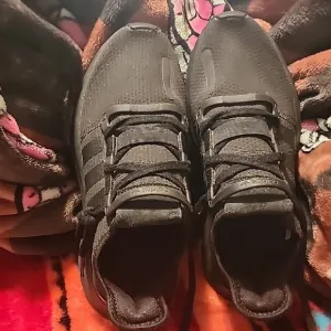 Adidas Black Sneakers Rugged Synthetic Upper