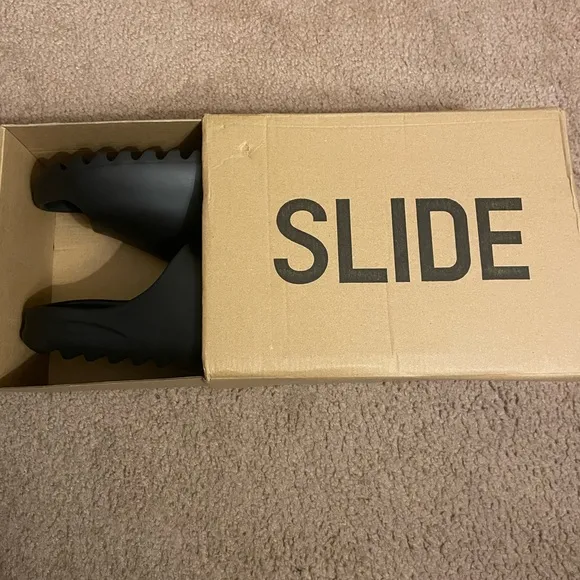 adidas Black Yeezy Slide Sandals