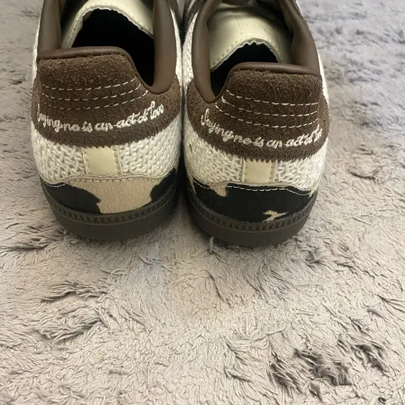 Adidas cow print sambas