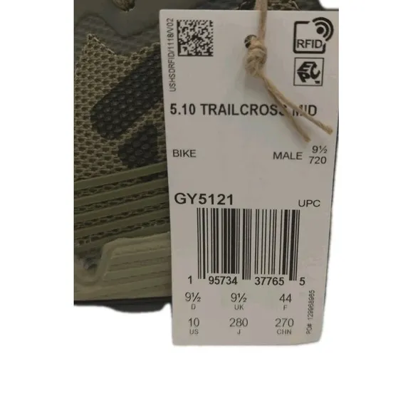 Adidas Five Ten 5.10 Trailcross Mid Pro Mountain Bike Shoe Green GY5121 Size 10