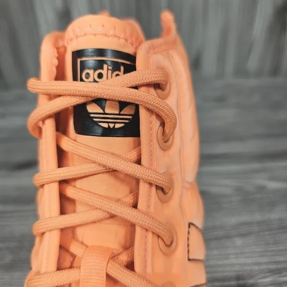 Adidas Nizza Bonega X-Orange-Lace Up High Zip Up Sneakers - Women's Size 9 NEW