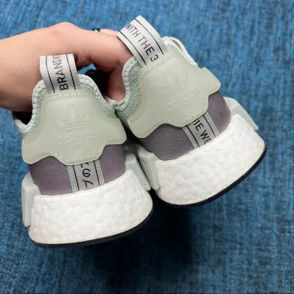 Adidas NMD R1 Outdoor Pack Sneakers Ash Silver Purple Beauty
