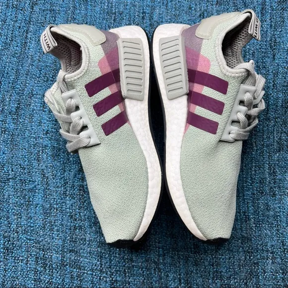 Adidas NMD R1 Outdoor Pack Sneakers Ash Silver Purple Beauty