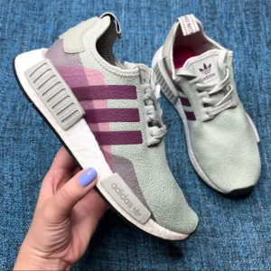 Adidas NMD R1 Outdoor Pack Sneakers Ash Silver Purple Beauty