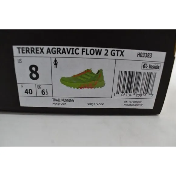 Adidas Outdoor Womens Size 8 Terrex Agravic Flow 2 GTX Waterproof Sneakers