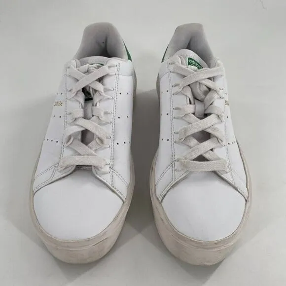 Adidas Stan Smith Bonega Platform Sneakers Womens Sz 7.5 White Green Tennis