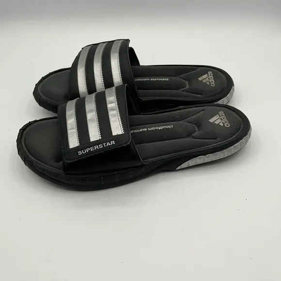 Adidas Superstar 3g Fitfoam  Slides Sandals Cloudfoam Men's Size US 9
