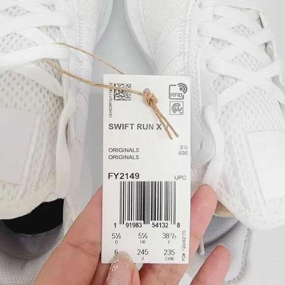 ❤️❤️Adidas Swift Run X J Junior Shoes Sz 4.5 Running Shoes White FY2149 Sneakers