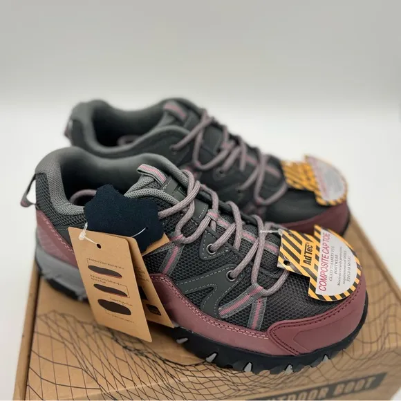 AdTec Terrain Work Outdoor Sneakers Women Safety Toe Sz 8 Pink Black