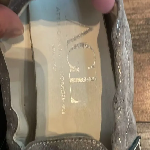AGL Attilio Giusti Leombruni Metallic Suede Loafers