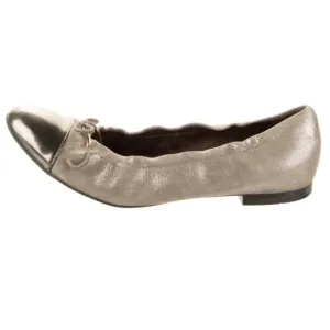 AGL Bronze Metallic Toe Cap Ballet Flats Size 40