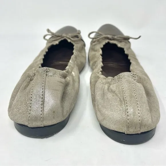 AGL Bronze Metallic Toe Cap Ballet Flats Size 40
