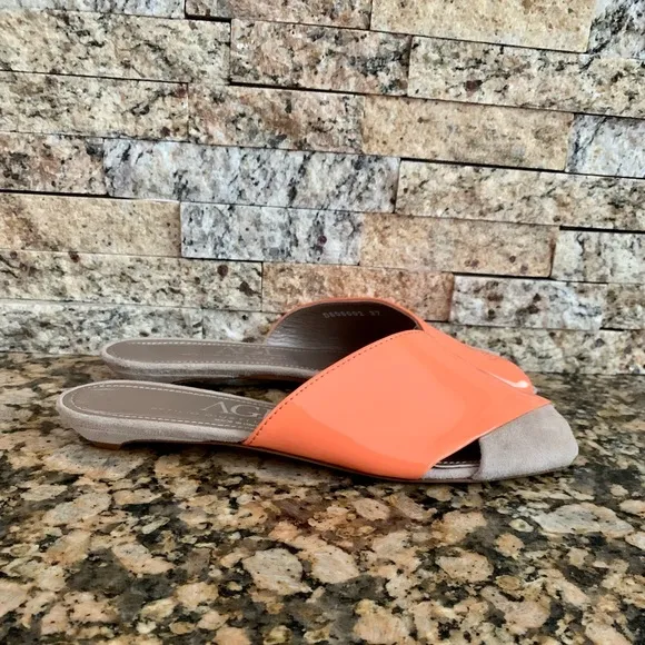 AGL suede leather slide sandals