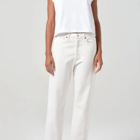 Agolde 90's Crop Mid Rise Straight Jeans