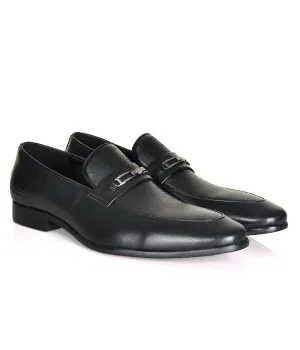 Aldo black horsebit crafted leather shoes