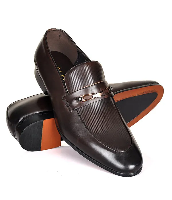Aldo Coffee horsebit crafted leather shoes