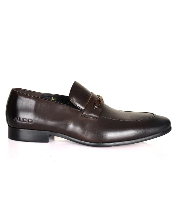 Aldo Coffee horsebit crafted leather shoes