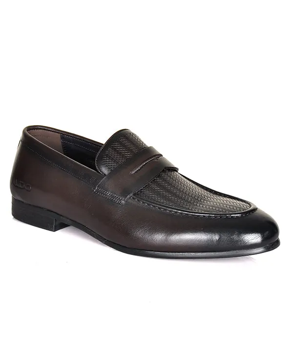 Aldo Coffee Leather Men's Penny Loafers