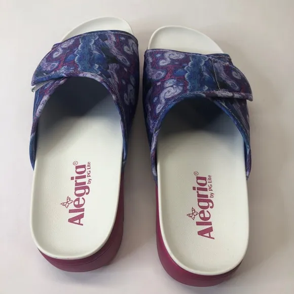 Alegria by PG Lite Airie Slides Comfort Sandals Such A Monet Multi Size 37