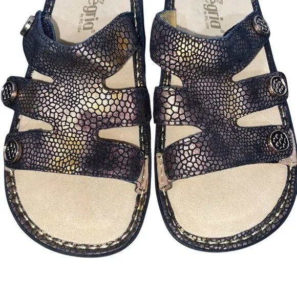 Alegria Venice Bronze Mosaic Slip on leather sandals comfort shoes women’s  37