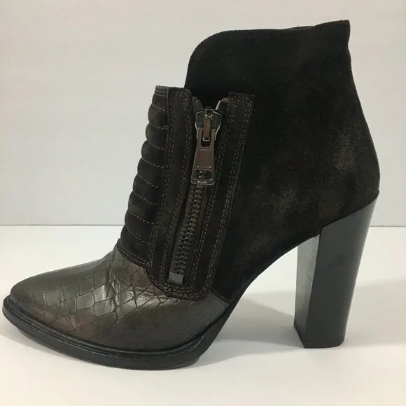 All Saints Crocodile Embossed Ankle Boots – Like New