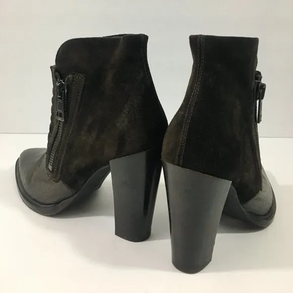 All Saints Crocodile Embossed Ankle Boots – Like New