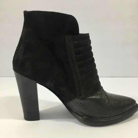 All Saints Crocodile Embossed Ankle Boots – Like New