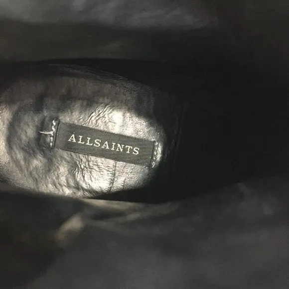 All Saints Crocodile Embossed Ankle Boots – Like New